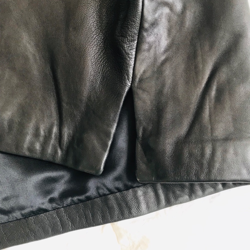 ♣️ NWOT ANDREW MARC LEATHER MINI SKIRT ♠️ - Picture 3 of 8